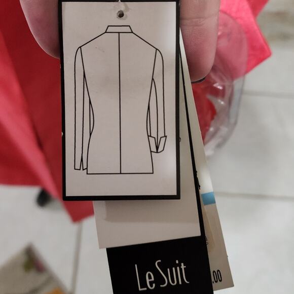 Le Suit Coral Suit De Jour Jacket and Sheath Dress Plus Size 20W New MSRP $248 - Picture 9 of 13
